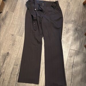 Anne Klein Brown Pinstripe Suit